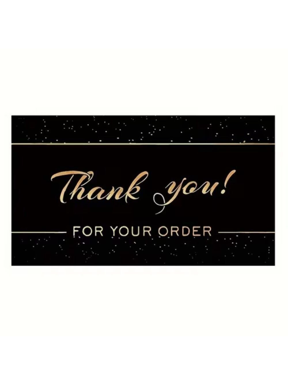 50 Elegant Black and Gold Thank You Card